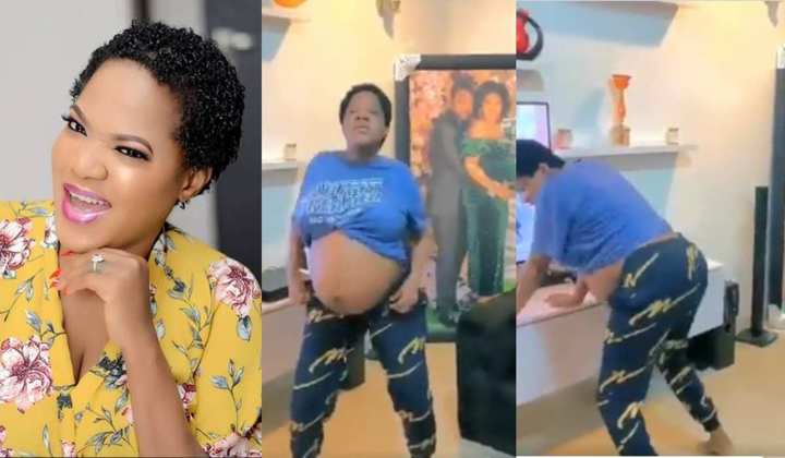 Throwback video of heavily pregnant Toyin Abraham dancing